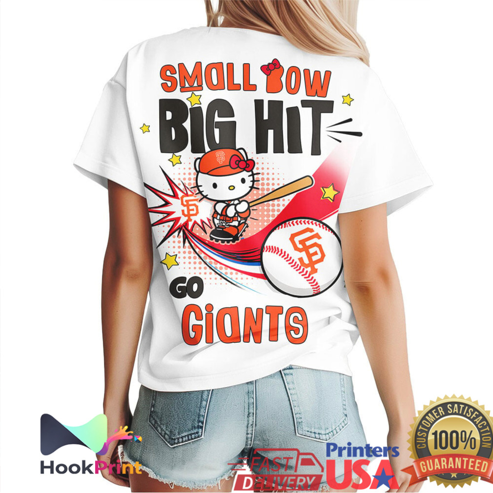 Hello Kitty x San Francisco Giants Small Bow Big Hit MLB Baseball T Shirt Hello Kitty x San Francisco Giants Small Bow Big Hit MLB Baseball T Shirt