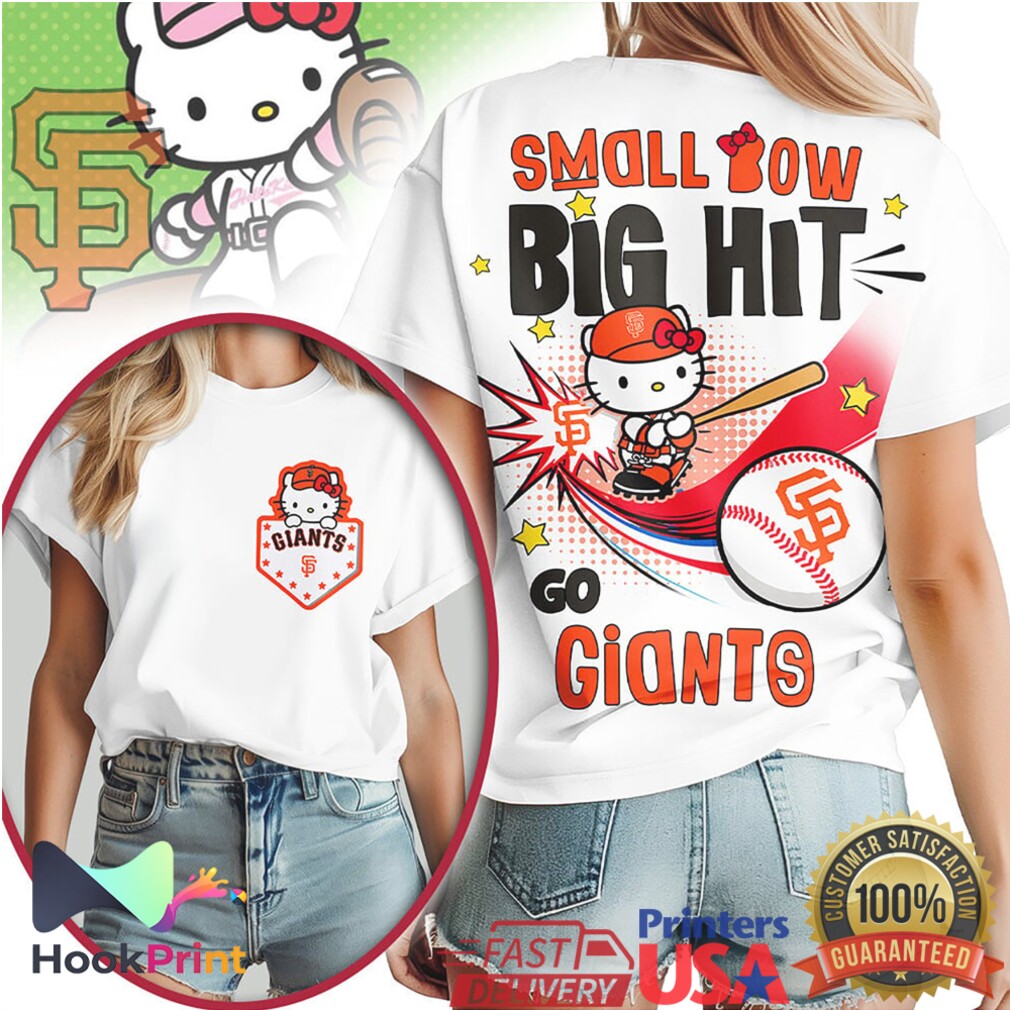 Hello Kitty x San Francisco Giants Small Bow Big Hit MLB Baseball T Shirt Hello Kitty x San Francisco Giants Small Bow Big Hit MLB Baseball T Shirt