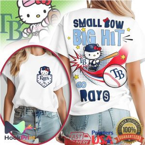 Hello Kitty x Tampa Bay Rays Small Bow Big Hit MLB Baseball T Shirt