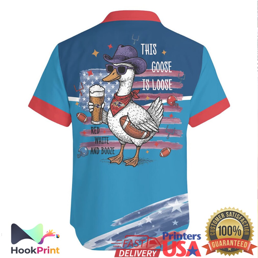 Honk If You Love America and Baltimore Ravens Goose Hawaiian Jersey Honk If You Love America and Baltimore Ravens Goose Hawaiian Jersey