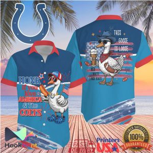 Honk If You Love America and Indianapolis Colts Goose Hawaiian Jersey