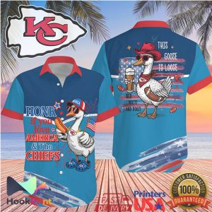 Honk If You Love America and Kansas City Chiefs Goose Hawaiian Jersey
