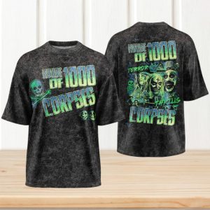 House of 1000 Corpses Captain Spaulding Horror Movie Acid Wash T Shirt