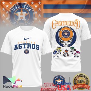 Houston Astros Grateful Dead MLB Stealie Skull & Dancing Bears T Shirt