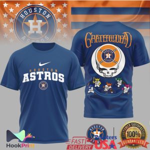 Houston Astros Grateful Dead MLB Stealie Skull & Dancing Bears T Shirt