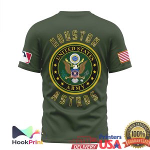 Houston Astros Military Appreciation Night US Army Olive T Shirt