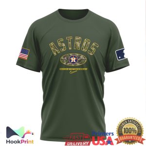 Houston Astros Military Appreciation Night US Army Olive T Shirt