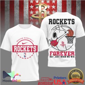 Houston Rockets Basketball Snoopy Forever 2026 T Shirt Houston Rockets Basketball Snoopy Forever 2026 T Shirt