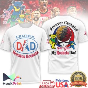 Houston Rockets Forever Grateful Dad NBA Steal Your Face Design T Shirt Houston Rockets Forever Grateful Dad NBA Steal Your Face Design T Shirt