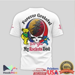 Houston Rockets Forever Grateful Dad NBA Steal Your Face Design T Shirt