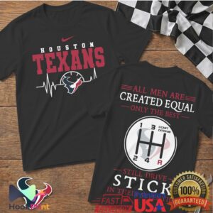 Houston Texans Football Heartbeat Manual Gear Shift Sports Fan Gift Men Women T Shirt