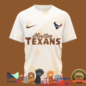 Houston Texans International Cat Day Paw Prints 2026 Retro Style Men Women Fans T Shirt