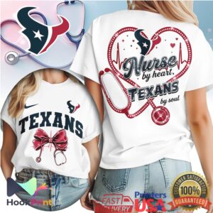 Houston Texans Nurse By Heart Texans By Soul 2026 Football T Shirt