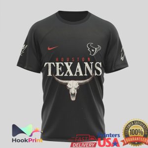 Houston Texans Still The Problem Steer Skull American Flag T Shirt