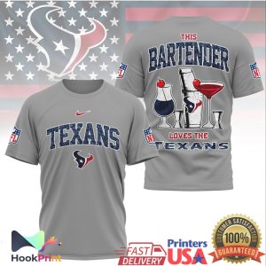 Houston Texans This Bartender Loves The Texans NFL Football & Drinks T Shirt