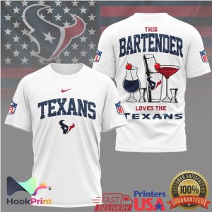 Houston Texans This Bartender Loves The Texans NFL Football & Drinks T Shirt