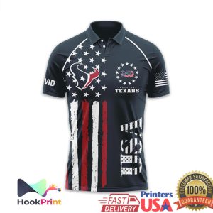 Houston Texans USA 250th Anniversary 1776 2026 Custom Name Polo Shirt