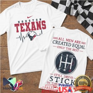 Houston Texans Vintage Style Stick Shift Best Men in Their 70s Gift T Shirt