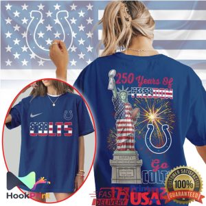 Indianapolis Colts 250 Years Of Freedom Statue Of Liberty Independence Day NFL T Shirt Indianapolis Colts 250 Years Of Freedom Statue Of Liberty Independence Day NFL T Shirt