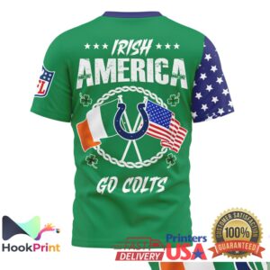 Indianapolis Colts Irish America St. Patrick's Day 2026 Vintage Fan Apparel T Shirt