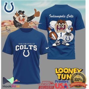 Indianapolis Colts Looney Tunes Taz Football Graphic T Shirt Indianapolis Colts Looney Tunes Taz Football Graphic T Shirt