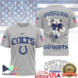 Indianapolis Colts x Grateful Dead Dancing Bear NFL T Shirt Indianapolis Colts x Grateful Dead Dancing Bear NFL T Shirt