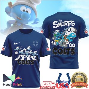 Indianapolis Colts x The Smurfs Go Colts Abbey Road NFL T Shirt