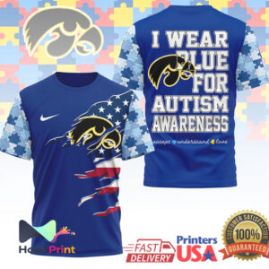 Iowa Hawkeyes Autism Awareness Support 2026 Blue Ribbon Puzzle Fans T Shirt Iowa Hawkeyes Autism Awareness Support 2026 Blue Ribbon Puzzle Fans T Shirt