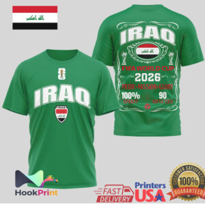 Iraq National Team FIFA rld Cup 2026 Pride Passion Glory T Shirt Iraq National Team FIFA rld Cup 2026 Pride Passion Glory T Shirt