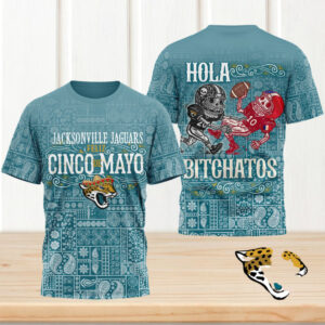 Jacksonville Jaguars Cinco de Mayo Bitchatos Paisley T Shirt