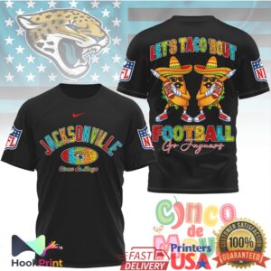 Jacksonville Jaguars Let's Taco Bout Football Cinco De Mayo 2026 Men Women T Shirt