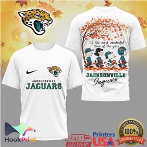 Jacksonville Jaguars Snoopy & Friends Fall Most Wonderful Time Of The Year Shirt