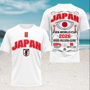 Japan FIFA World Cup 2026 JFA Pride Passion Glory T Shirt Japan FIFA World Cup 2026 JFA Pride Passion Glory T Shirt