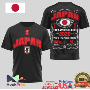 Japan FIFA rld Cup 2026 Pride Passion Glory Football T Shirt Japan FIFA rld Cup 2026 Pride Passion Glory Football T Shirt