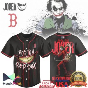 Joker x Boston Red Sox Baseball DC Villain Mashup Jersey