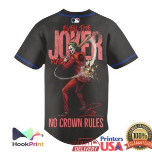Joker x Chicago Cubs Baseball Jersey “No Crown Rules” Custom Mesh Shirt