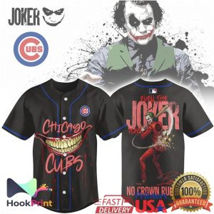 Joker x Chicago Cubs Baseball Jersey “No Crown Rules” Custom Mesh Shirt