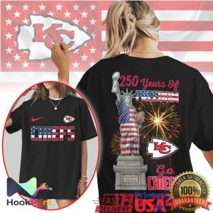 Kansas City Chiefs 250 Years Of Freedom Statue of Liberty Patriotic NFL T Shirt Kansas City Chiefs 250 Years Of Freedom Statue of Liberty Patriotic NFL T Shirt
