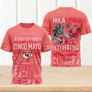 Kansas City Chiefs Cinco de Mayo Hola Bitchatos Mexican Heritage T Shirt