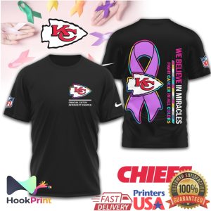 Kansas City Chiefs Crucial Catch Intercept Cancer We Believe In Miracles T Shirt