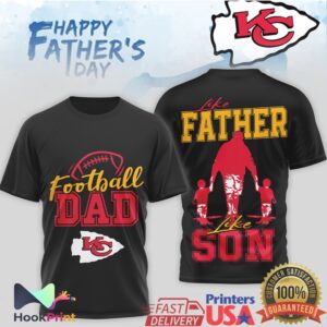 Kansas City Chiefs Football Dad Like Father Like Son Father's Day T Shirt