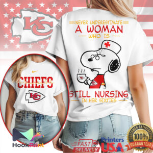 Kansas City Chiefs Never Underestimate A Woman Still Nursing In Her Sixties T Shirt