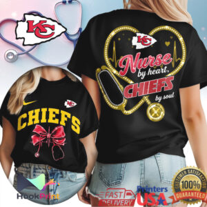 Kansas City Chiefs Nurse By Heart Chiefs By Soul Medical Professional T Shirt Kansas City Chiefs Nurse By Heart Chiefs By Soul Medical Professional T Shirt