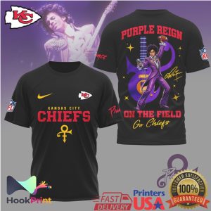 Kansas City Chiefs Prince Purple Reign On The Field T Shirt
