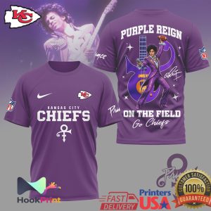 Kansas City Chiefs Prince Purple Reign On The Field T Shirt