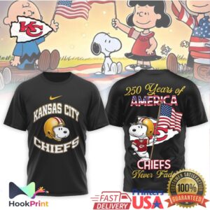 Kansas City Chiefs Snoopy 250 Years of America Patriotic NFL T Shirt Kansas City Chiefs Snoopy 250 Years of America Patriotic NFL T Shirt