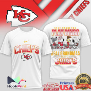 Kansas City Chiefs Some Grandmas Play Bingo Real Grandmas Watch Chiefs 2026 T Shirt