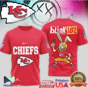 Kansas City Chiefs x Blink 182 Bunny Mashup NFL Graphic T Shirt Kansas City Chiefs x Blink 182 Bunny Mashup NFL Graphic T Shirt
