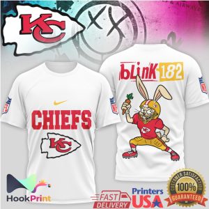 Kansas City Chiefs x Blink 182 Bunny Mashup NFL Graphic T Shirt