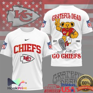 Kansas City Chiefs x Grateful Dead Dancing Bear NFL T Shirt